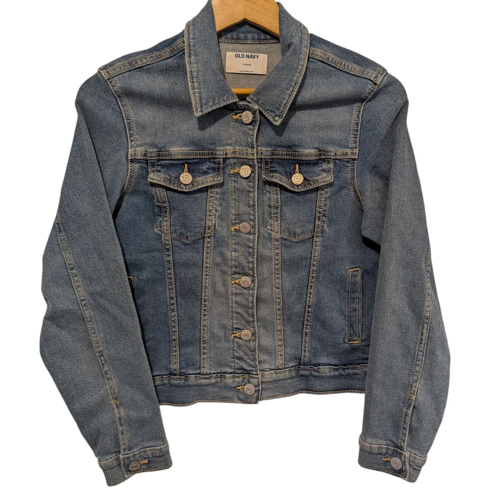 Old Navy Girls's Blue Denim Jacket Size XL 14-16